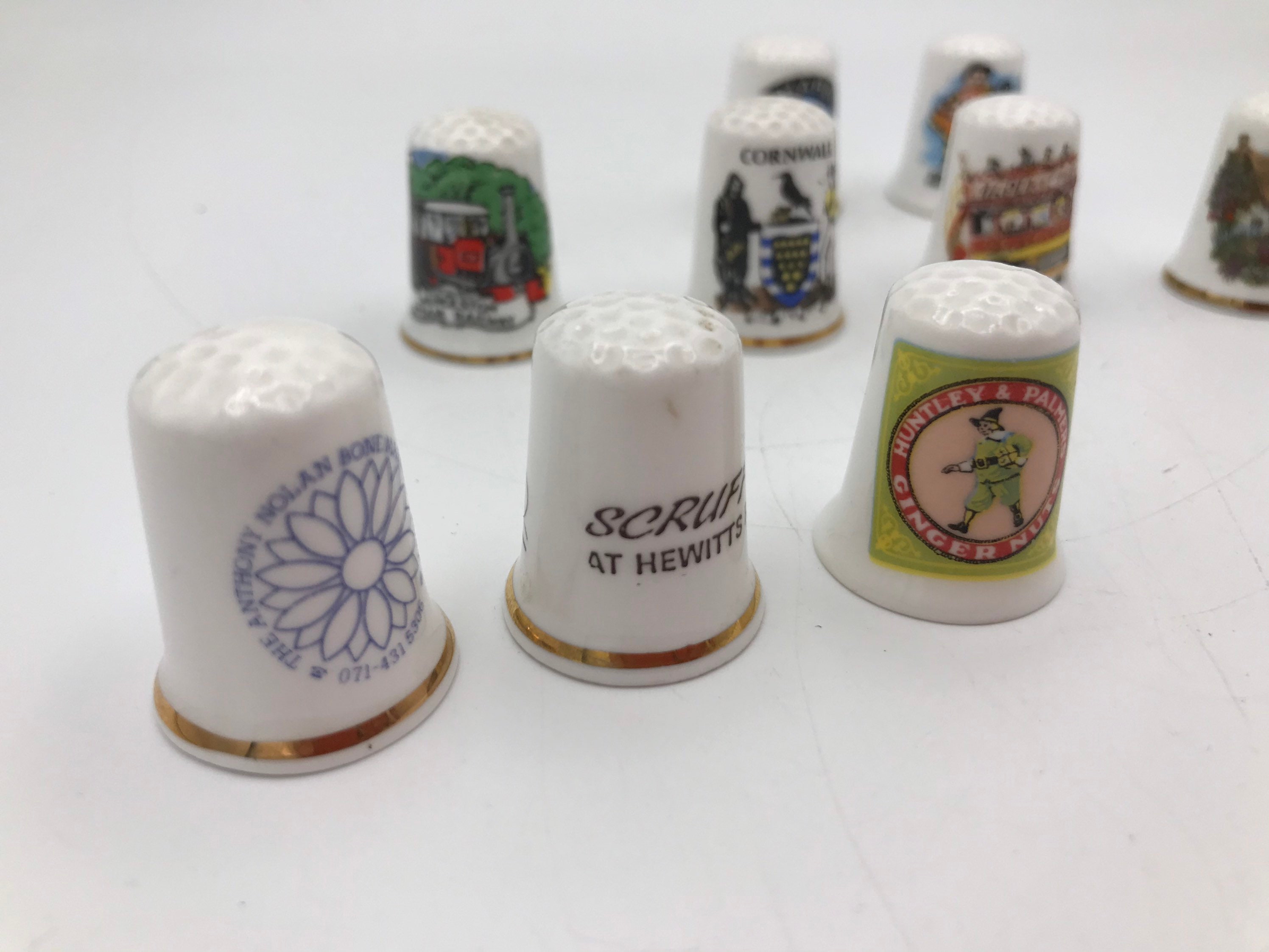 Collection of Ceramic Thimbles x 9 Places of interest and Etsy