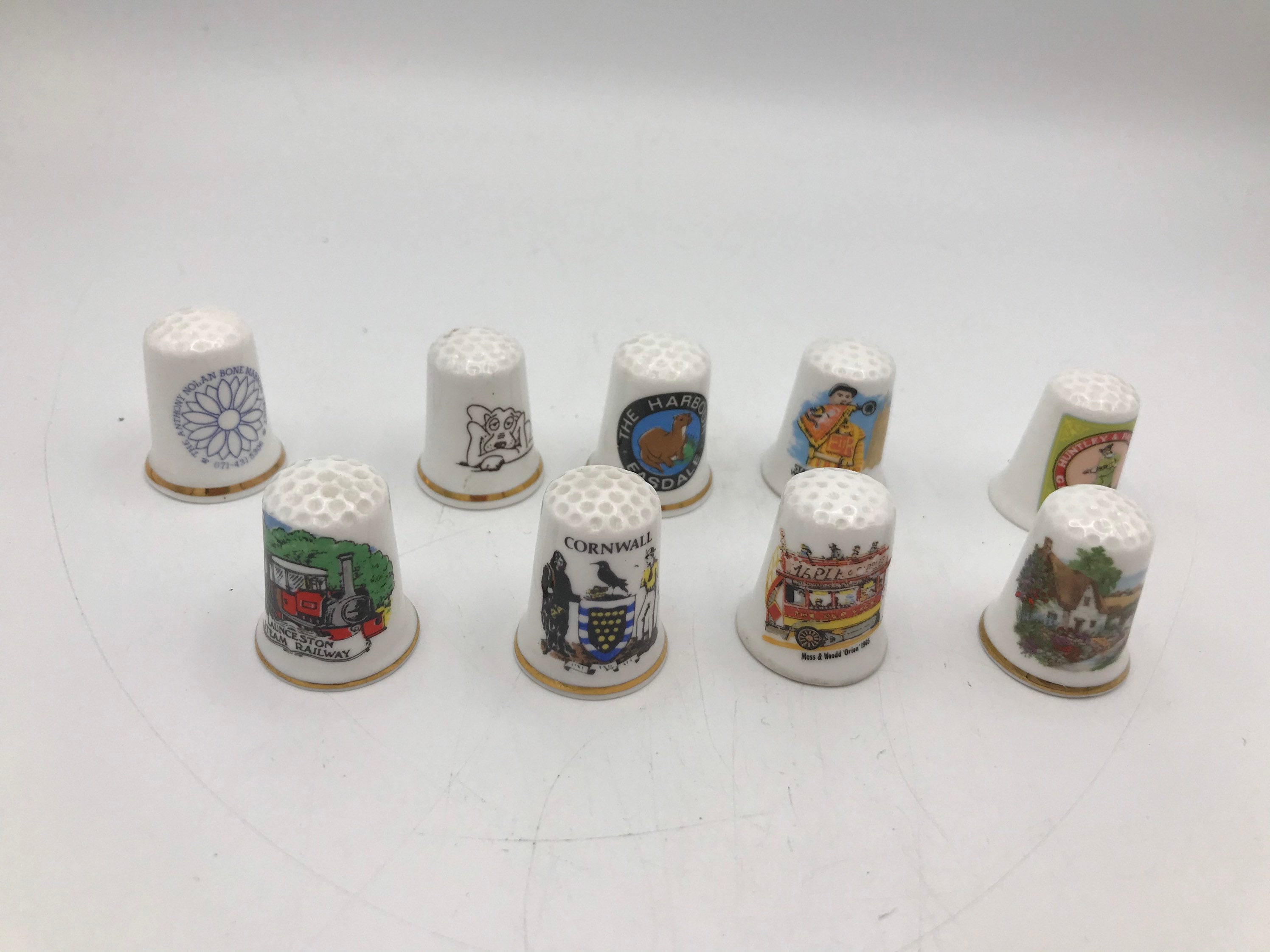 Collection of Ceramic Thimbles x 9 Places of interest and Etsy