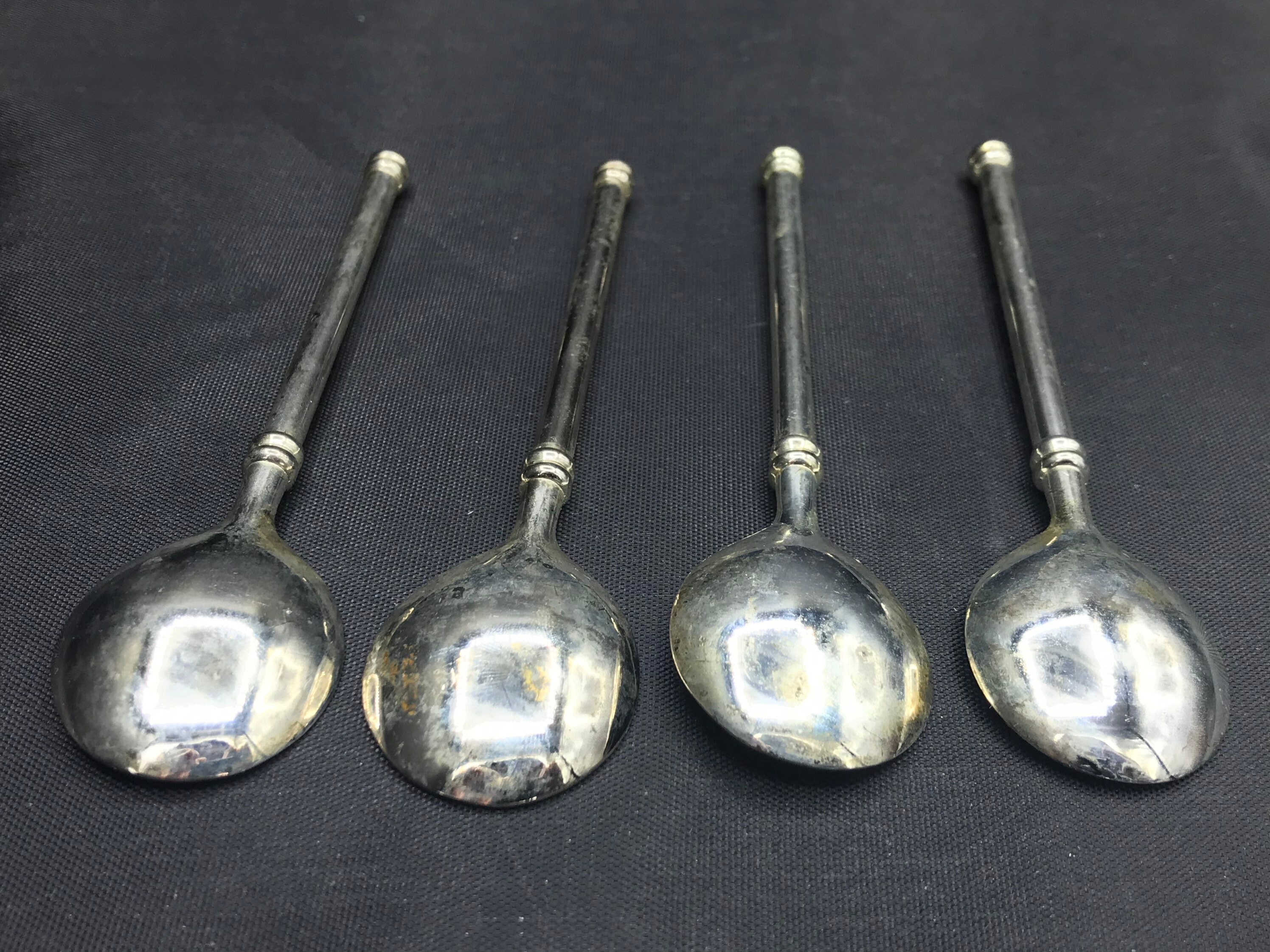 Set of Tea Spoons X 4. Stainless Steel 11.4cm Long / Some Etsy UK