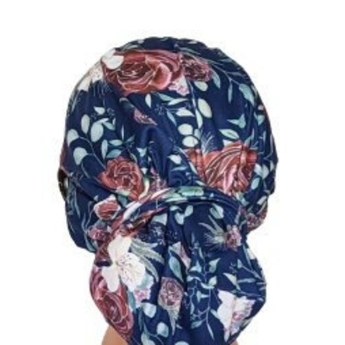 Scrub Cap With Buttons for Mask Nurses Hat for Long Hair or Etsy