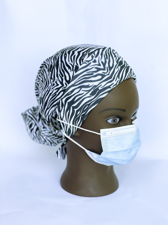 Nurse Cap Zebra Print Scrub Hat for 