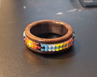 FIDGET Beaded Wood Ring