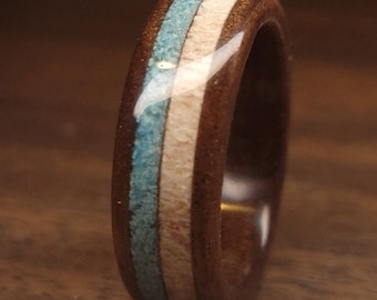 Antler and Powder Wood Ring
