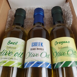 GREAT GIFT Athena's Basket combo Greek Mediterranean flavored olive oil infused olive oils Greek herbs great dipping oil image 4