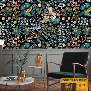 Colorful Peel and Stick Wildflower Floral Removable Wallpaper Wall Decor Home Decor Wall Art Room Decor #29