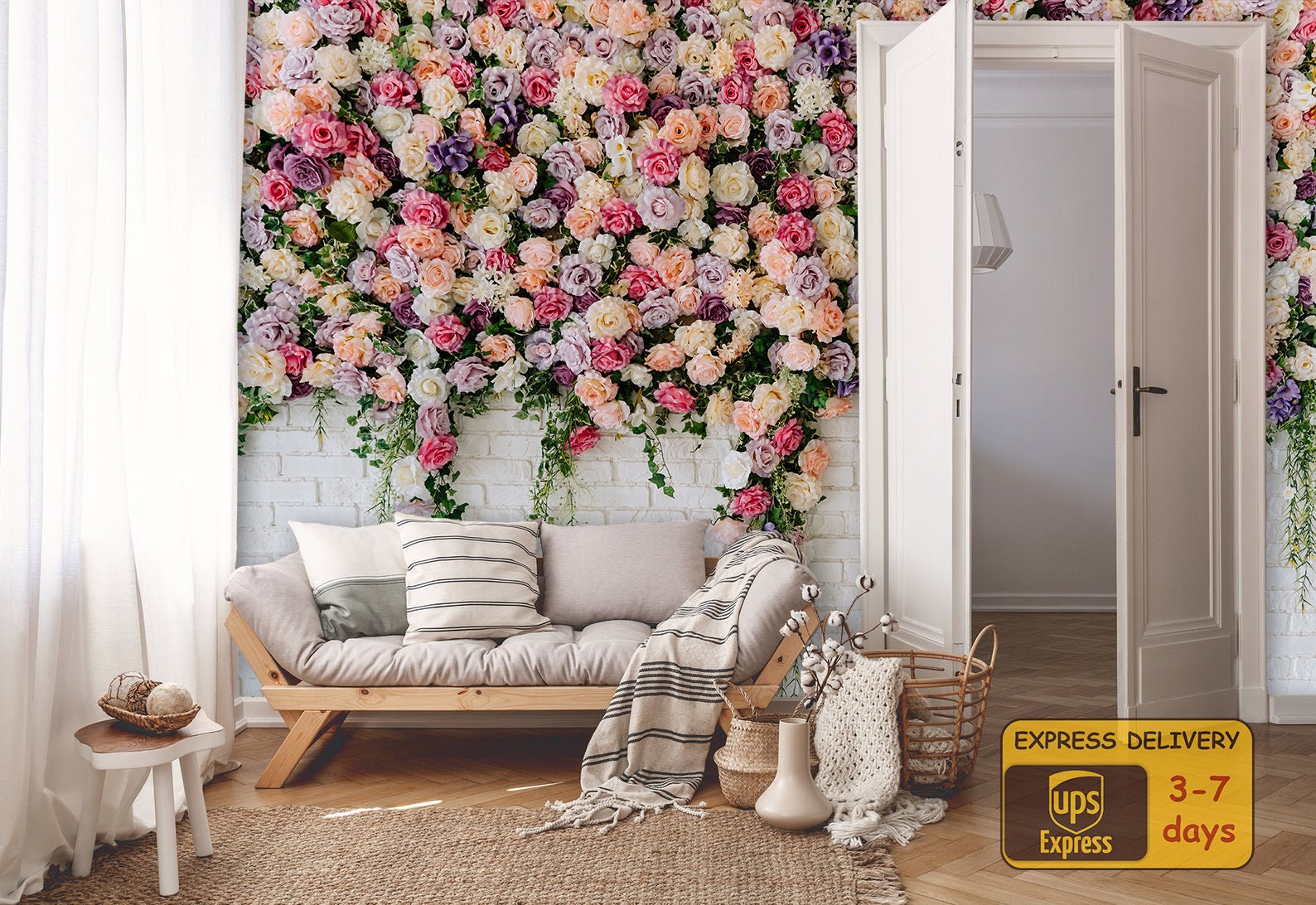 Floral Wallpaper Peel and Stick Wallpaper Self Adhesive | Etsy