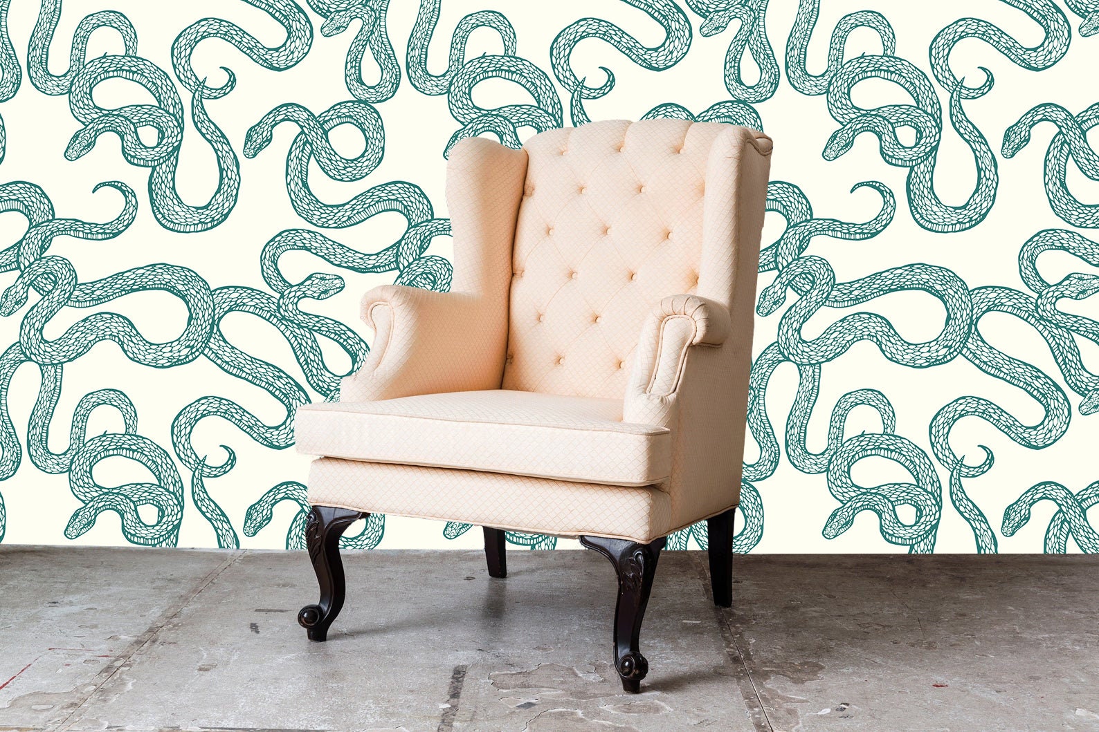 Modern Snake Wallpaper Peel&stick and Traditional Wallpaper - Etsy