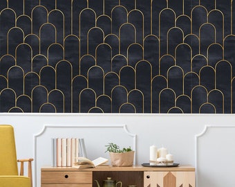Papel tapiz autoadhesivo, papel tapiz geométrico extraíble, mural, lujo, decoración de habitaciones, acento