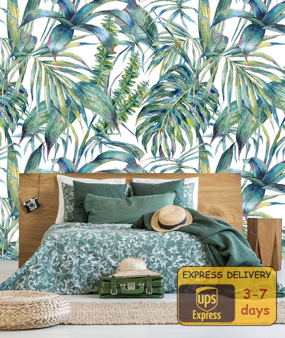 Tropical Wallpaper Peel and Stick Wallpaper Self Adhesive | Etsy