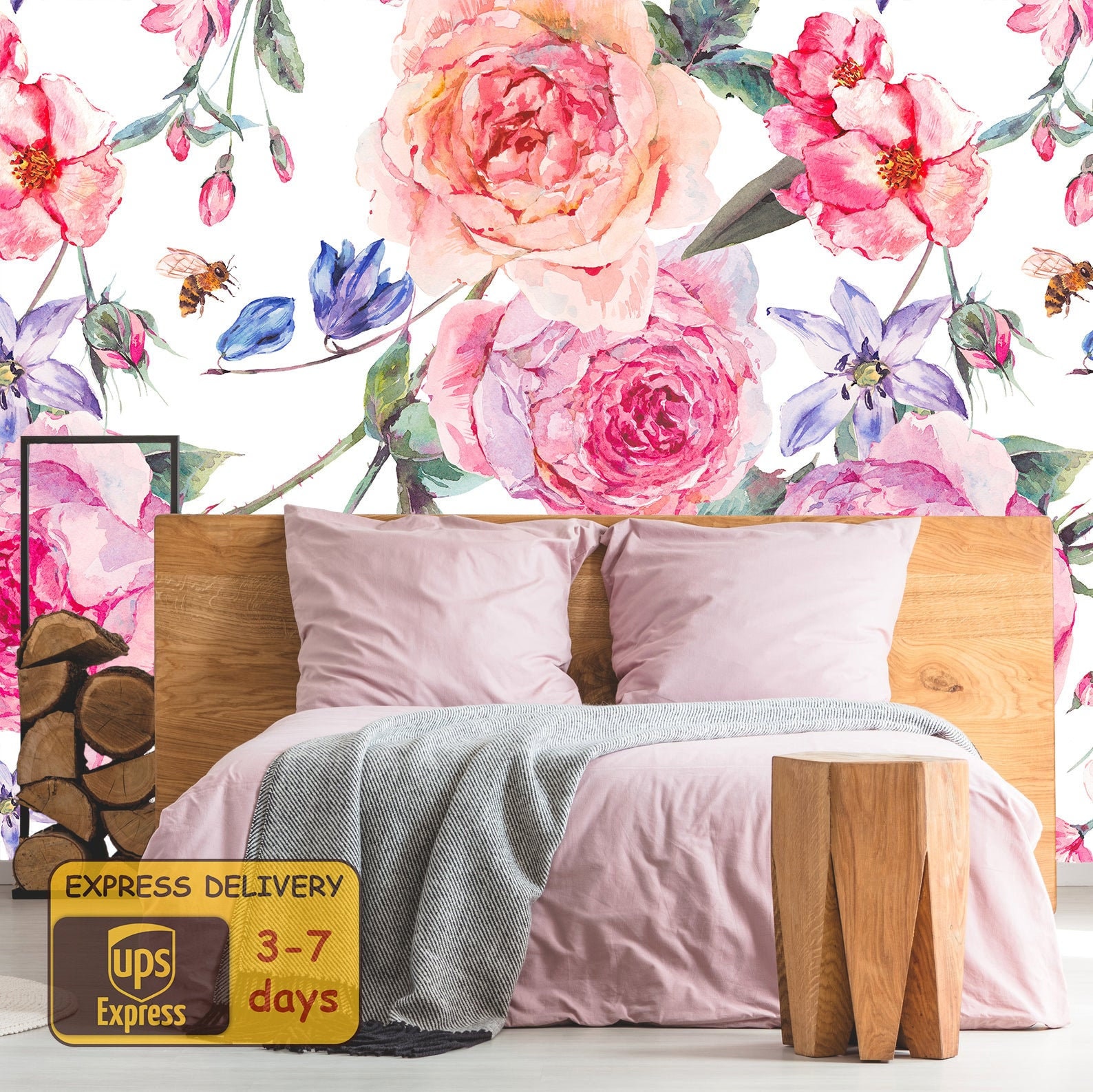 Floral Wallpaper Peel and Stick Wallpaper Self Adhesive - Etsy