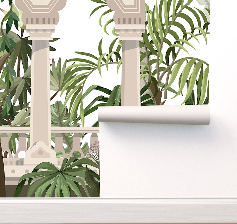 Jungle wallpaper Tropical Wallpaper Self Adhesive wallpaper Etsy