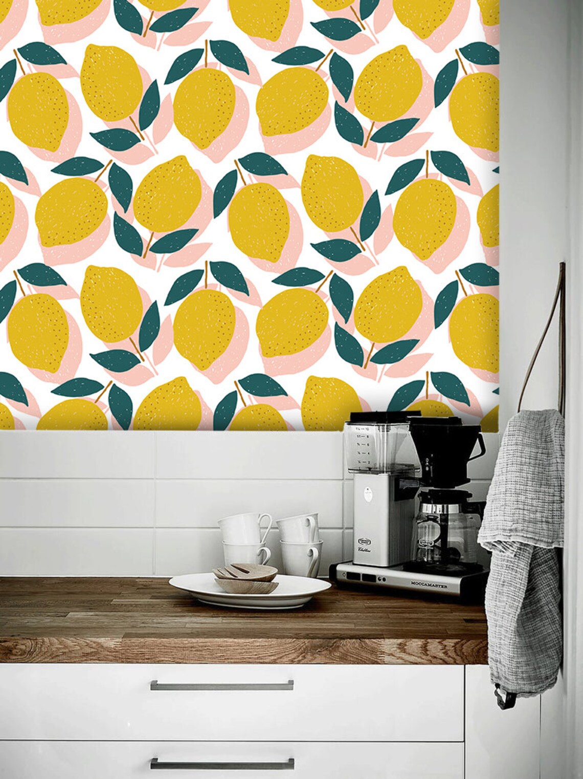 Lemon Wallpaper Peel and Stick Wallpaper Self Adhesive | Etsy