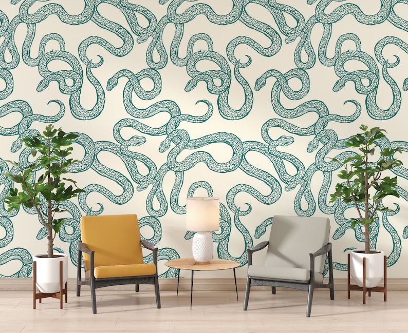 Snake Wallpaper Peel and Stick Wallpaper Self Adhesive - Etsy