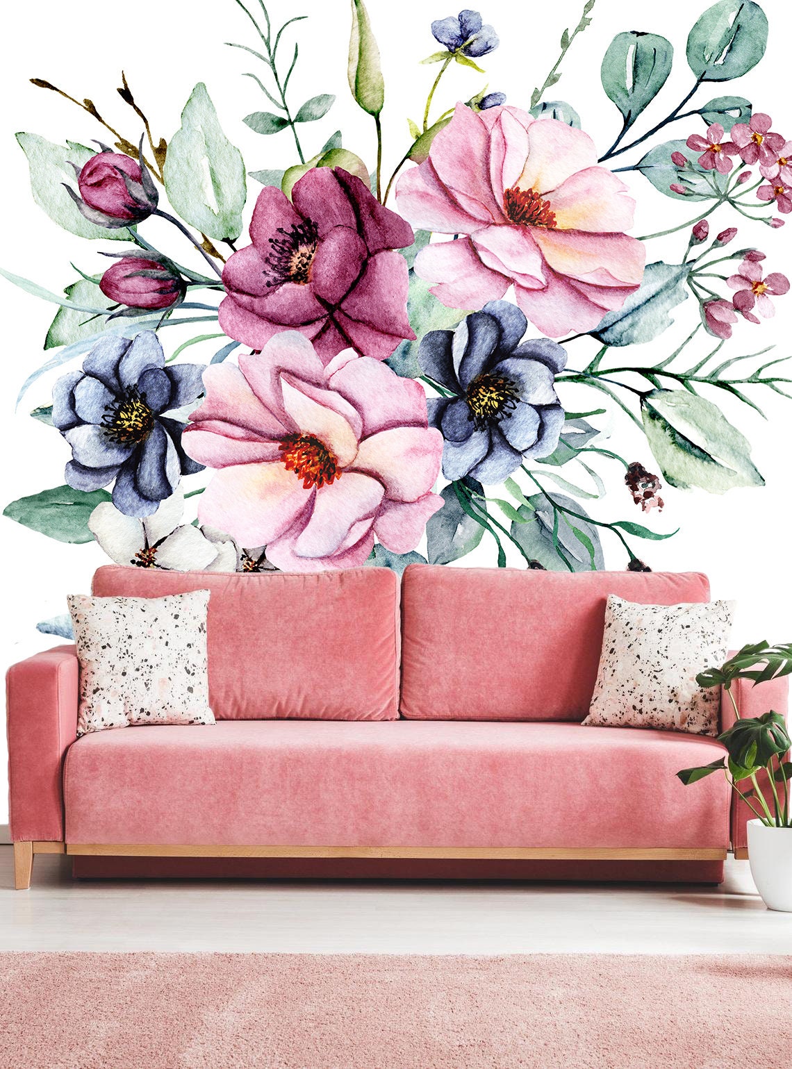 Floral Wallpaper Peel and Stick Wallpaper Self Adhesive Etsy UK