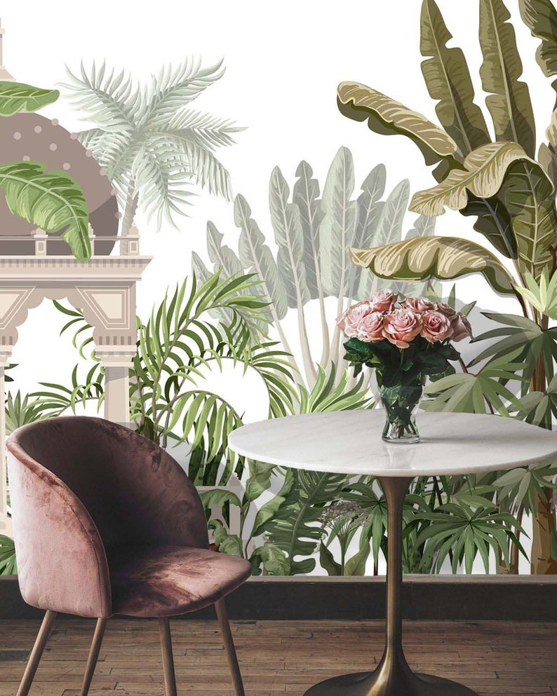 Jungle wallpaper Tropical Wallpaper Self Adhesive wallpaper Etsy