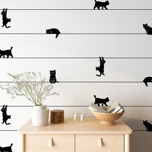 Carta da parati murale con gatti – Carta da parati murale per animali domestici stacca e attacca – Carta da parati grande stacca e attacca rimovibile