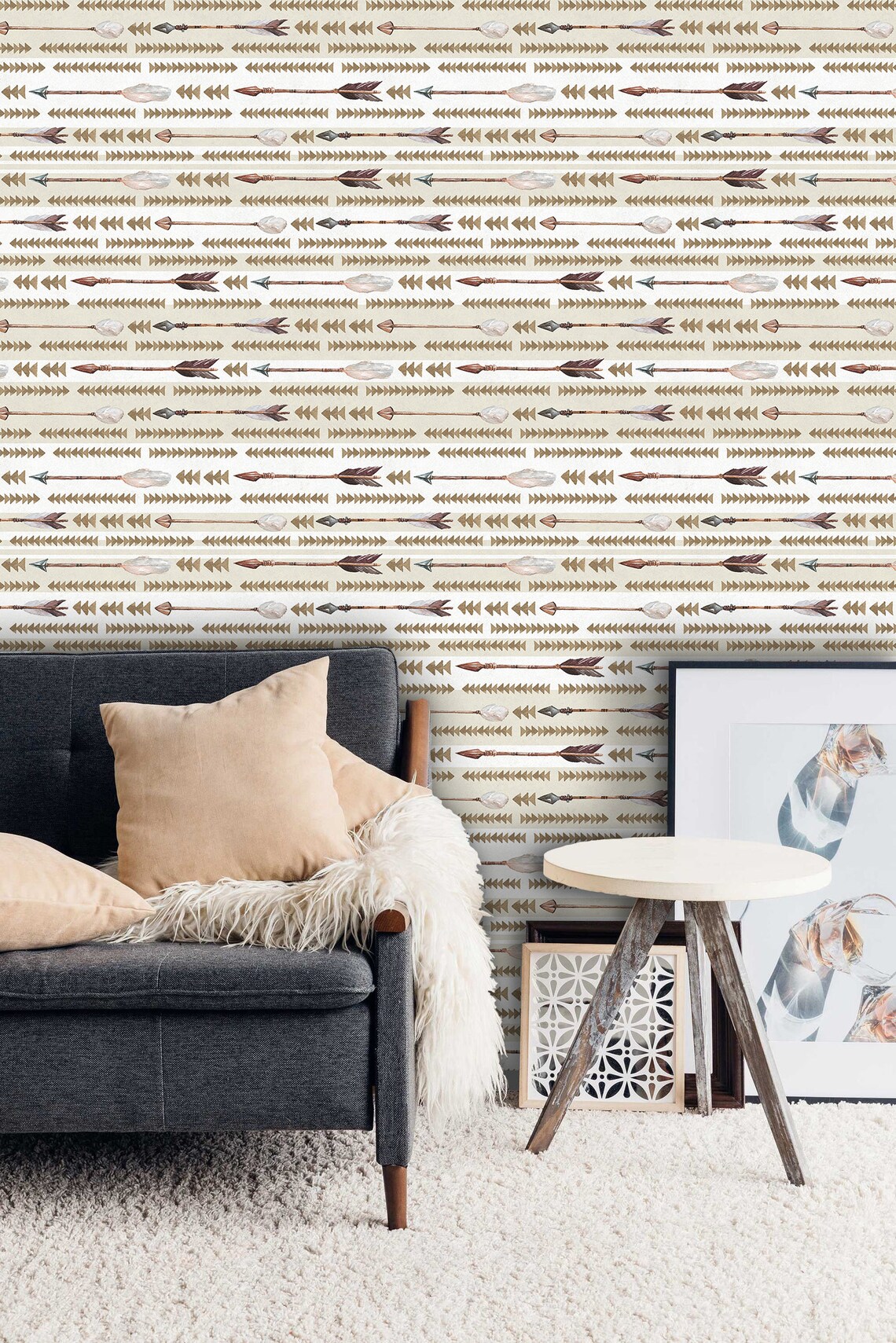 Boho Wallpaper Peel and Stick Wallpaper Self Adhesive Etsy