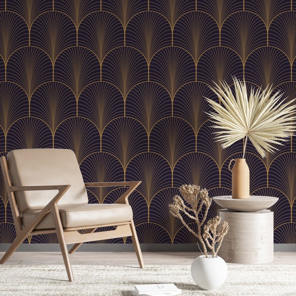 Art Deco Removable Wallpaper Etsy