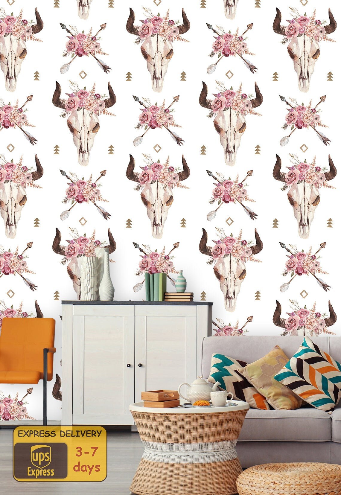 Boho Wallpaper Peel and Stick Wallpaper Self Adhesive | Etsy