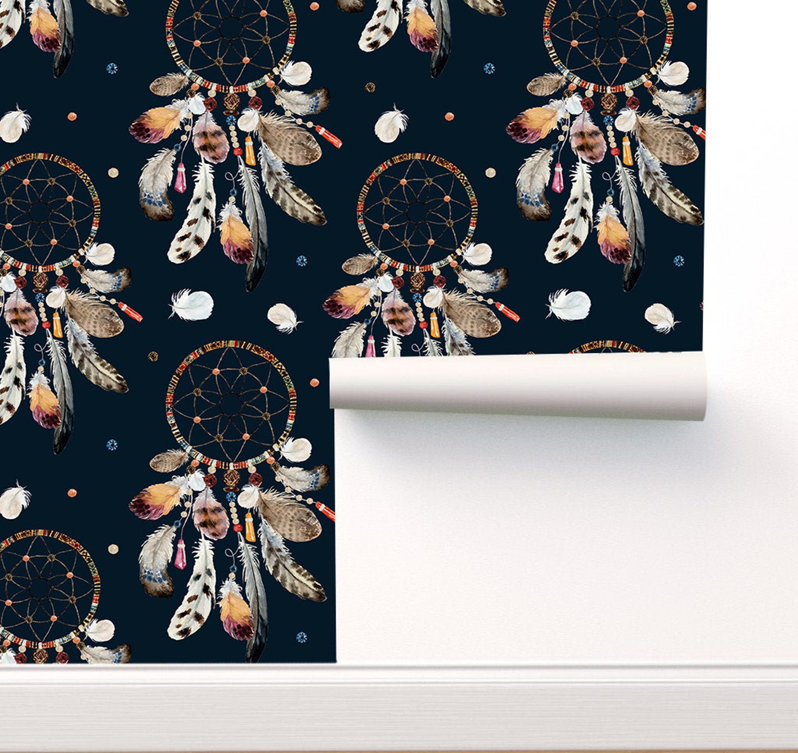 Boho Wallpaper Peel and Stick Wallpaper Self Adhesive Etsy