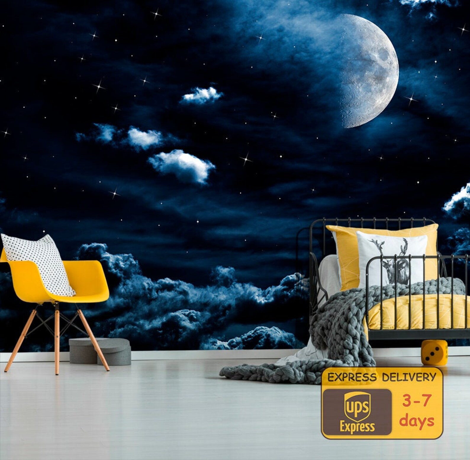 Night sky Wallpaper Peel and Stick Wallpaper Self Adhesive | Etsy