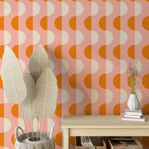 Mid Century Modern Kommerzielle Tapete, Geometrische Retro 1950er Jahre Tapete, Retro Tapete, Mid Century Tapete, Geometrische Tapete