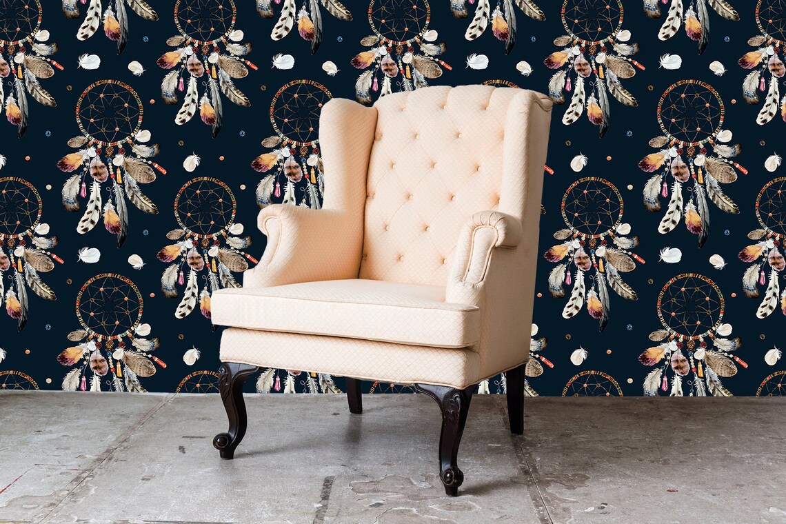 Boho Wallpaper Peel and Stick Wallpaper Self Adhesive Etsy