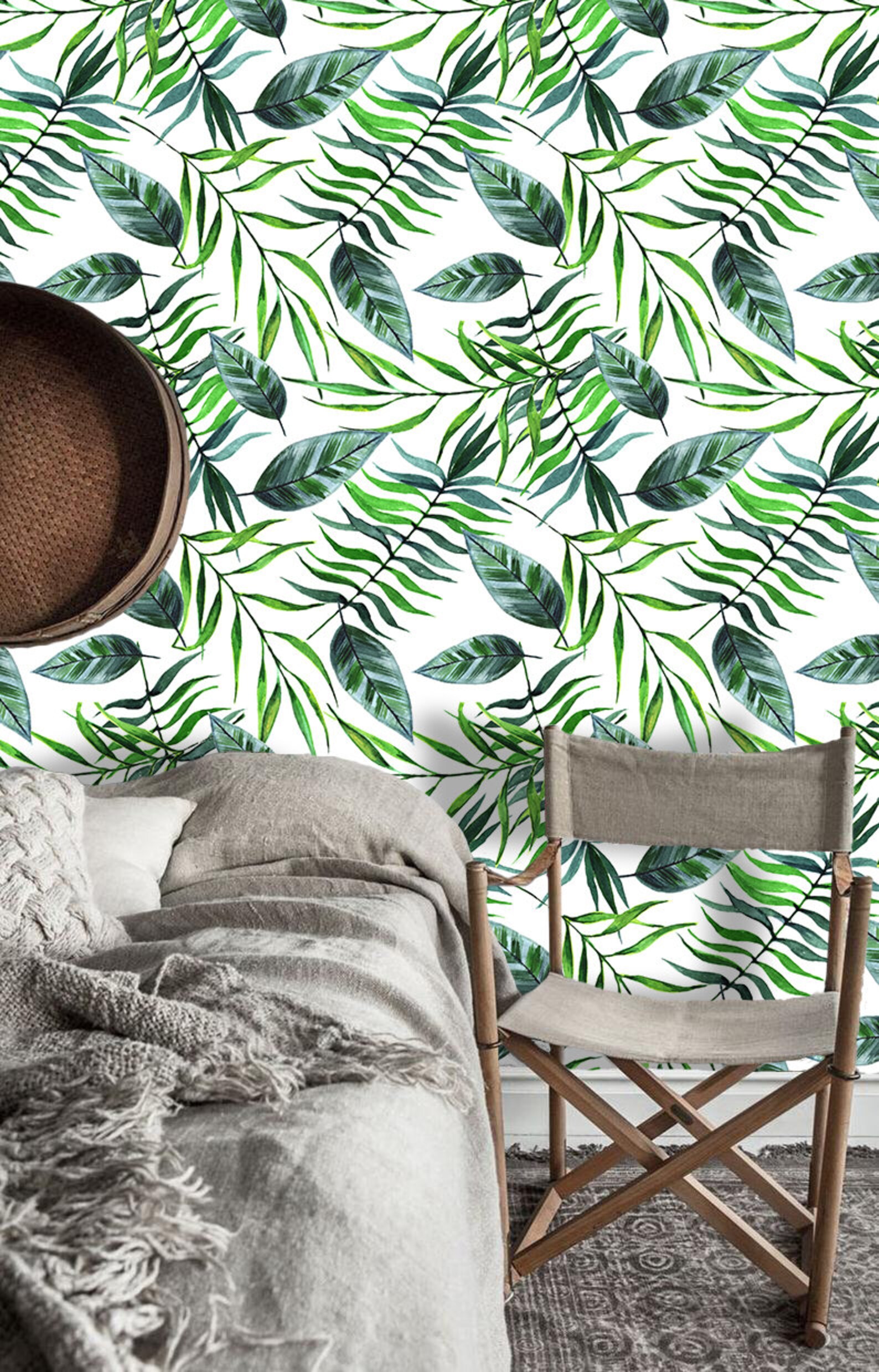 Tropical Wallpaper Peel and Stick Wallpaper Self Adhesive Etsy