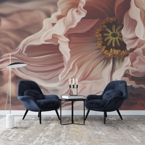 Beautiful Macro Flower Wallpaper Peel And Stick Wallpaper,  Wall Mural, Modern Wall Decoration, Floral Prepasted Wallpaper #26