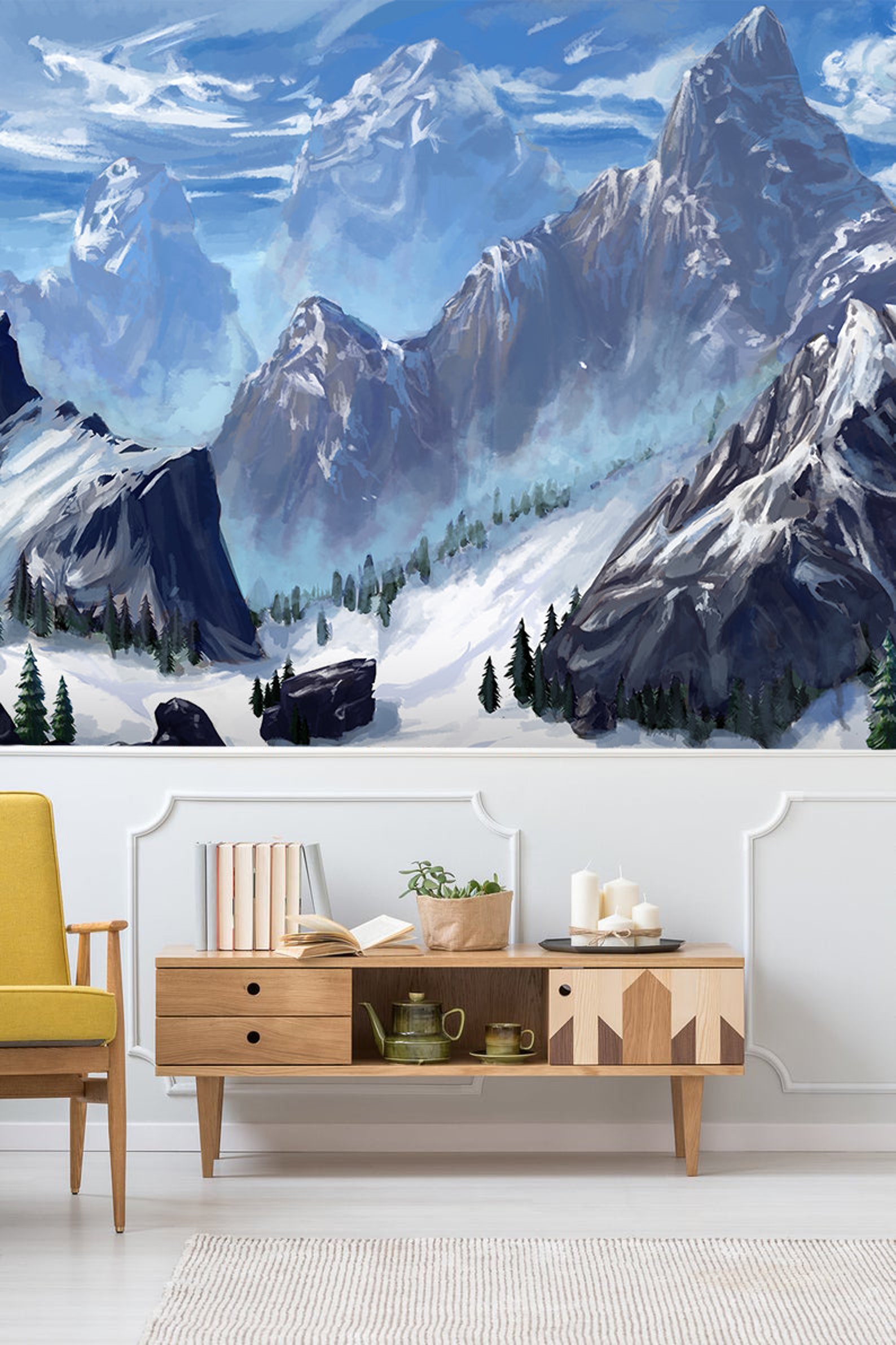 Mountain Wallpaper Peel and Stick Wallpaper Self Adhesive | Etsy