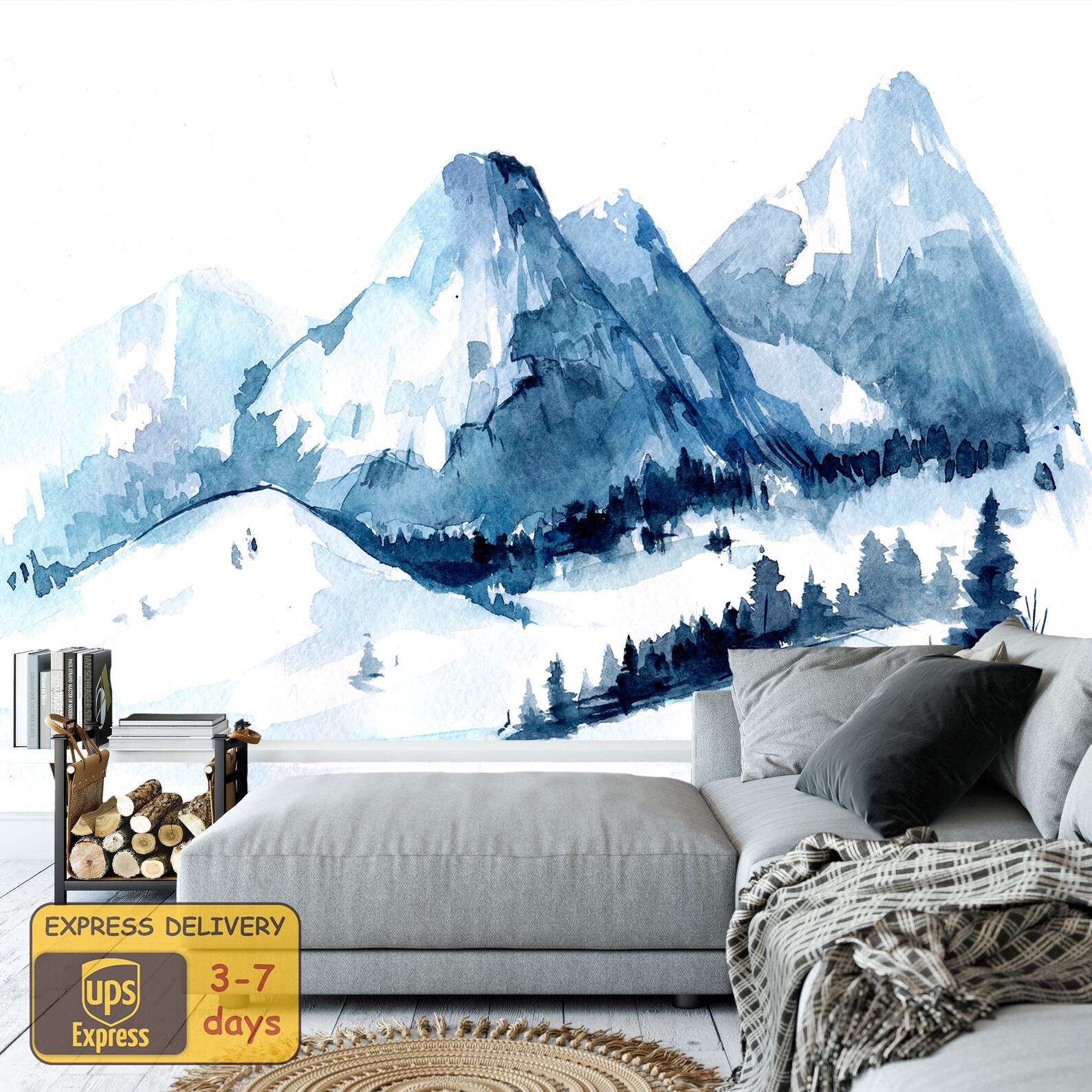 Mountain Wallpaper Peel and Stick Wallpaper Self Adhesive | Etsy