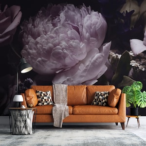 Big Floral Wallpaper  Peel and Stick Wallpaper  Self Adhesive Wallpaper Removable Wallpaper Flowers Mural Peony wallpaper