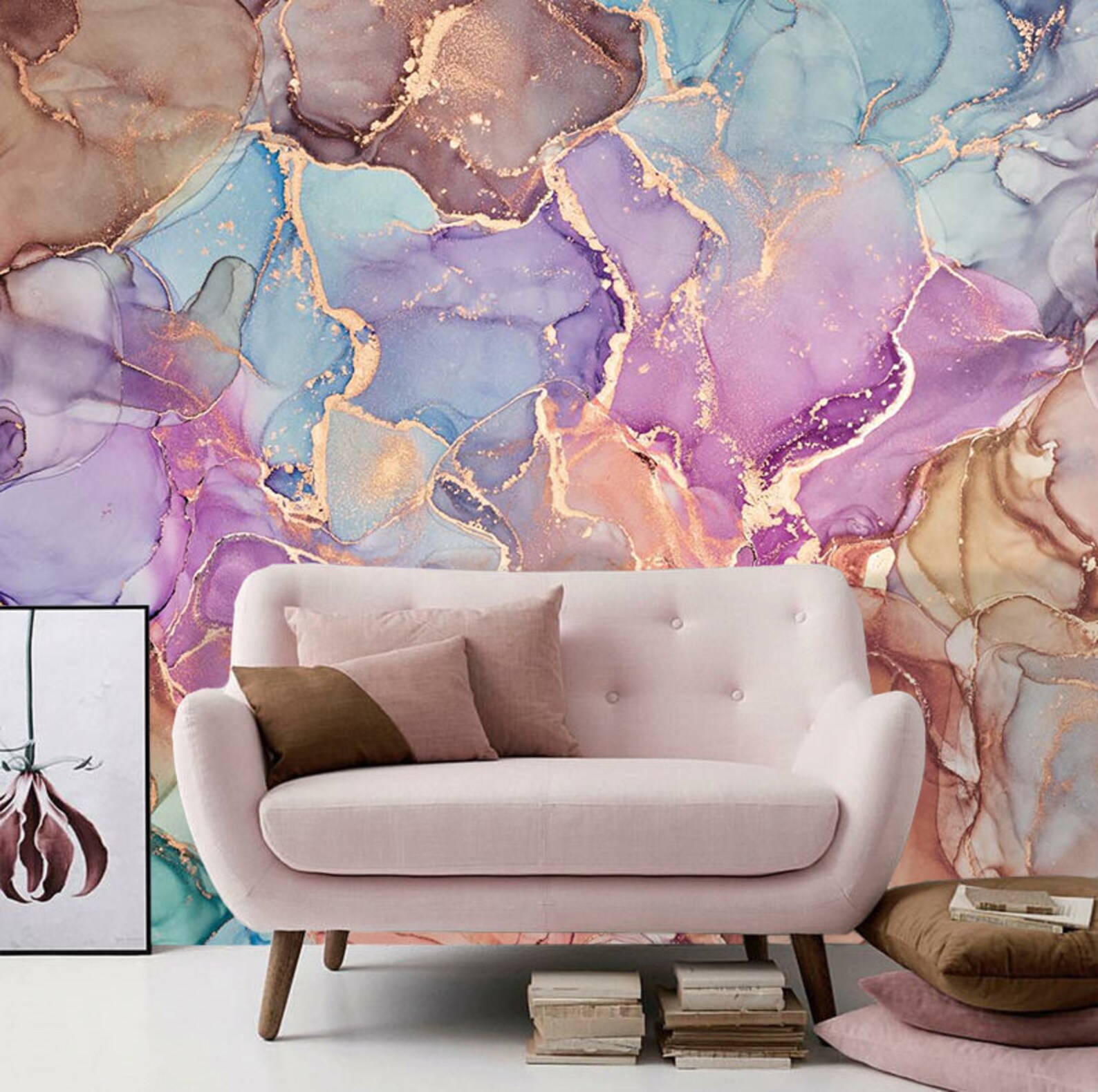 Watercolor Wallpaper Peel and Stick Wallpaper Self Adhesive | Etsy
