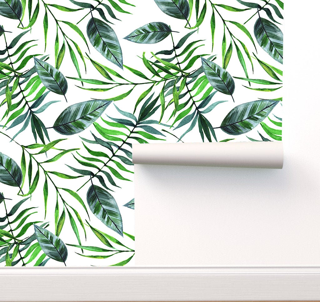Tropical Wallpaper Peel and Stick Wallpaper Self Adhesive Etsy