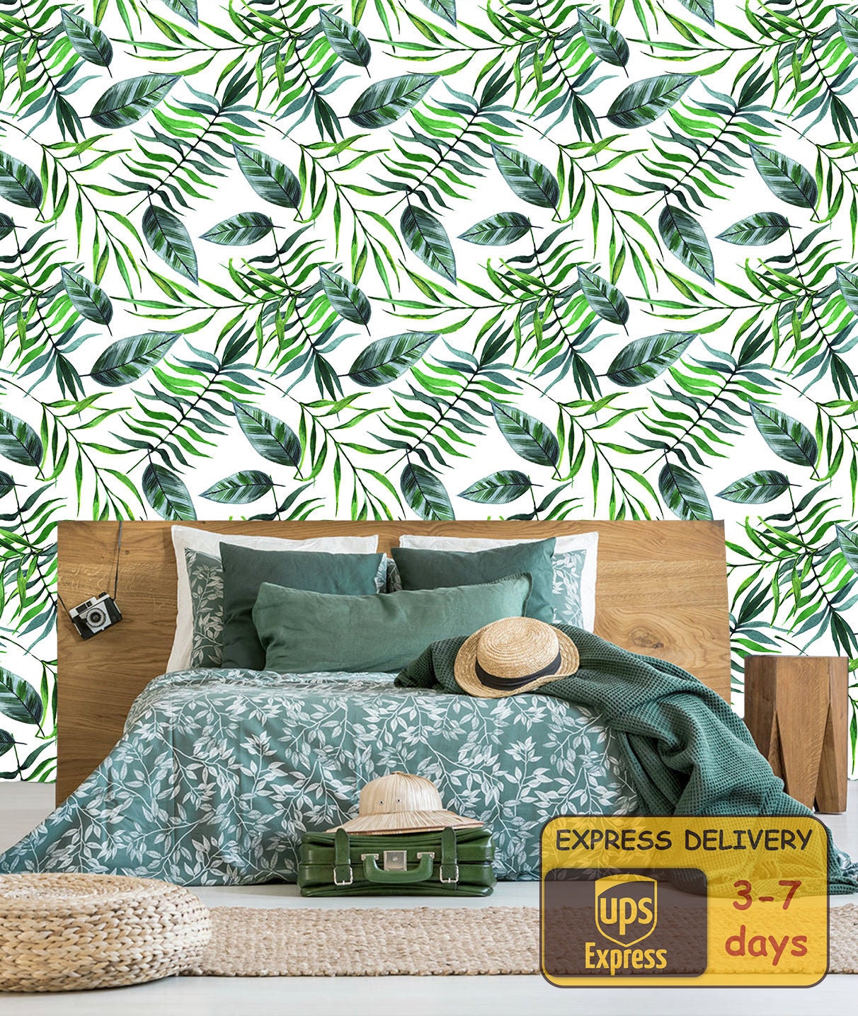 Tropical Wallpaper Peel and Stick Wallpaper Self Adhesive Etsy