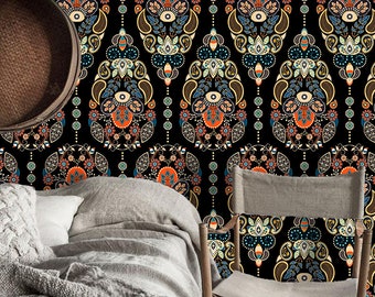 Vintage Wallpaper Peel and Stick Wallpaper  Self Adhesive Wallpaper Removable Wallpaper Flowers Mural vintage wallpaper Floral wallpaper #57
