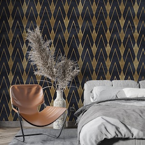 Dark Look Geometrische Zeichnungen Modern Home Office Wallpaper/Pee & Paste Tapete Vinyl Wallpaper Wallpaper #219