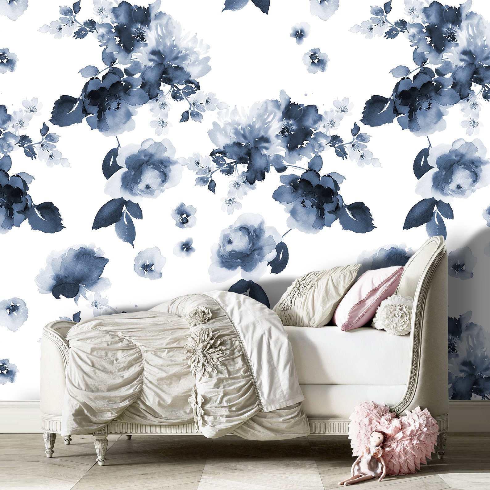 Floral Wallpaper Peel and Stick Wallpaper Self Adhesive Etsy