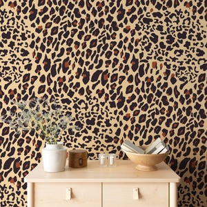 Carta da parati leopardata, carta da parati con stampa leopardata, carta da parati con giungla, carta da parati per adolescenti, carta da parati per cameretta dei bambini, carta da parati con stampa animalier, carta da parati con ghepardo