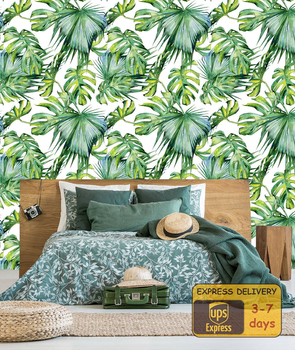 Tropical Wallpaper Peel and Stick Wallpaper Self Adhesive Etsy