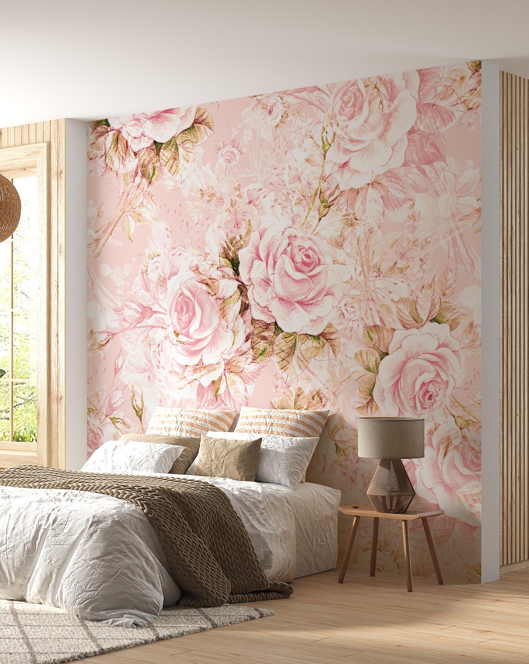 Floral Wallpaper, Nursery Wallpaper, Baby Wallpaper, Nursery Wall Decor ...