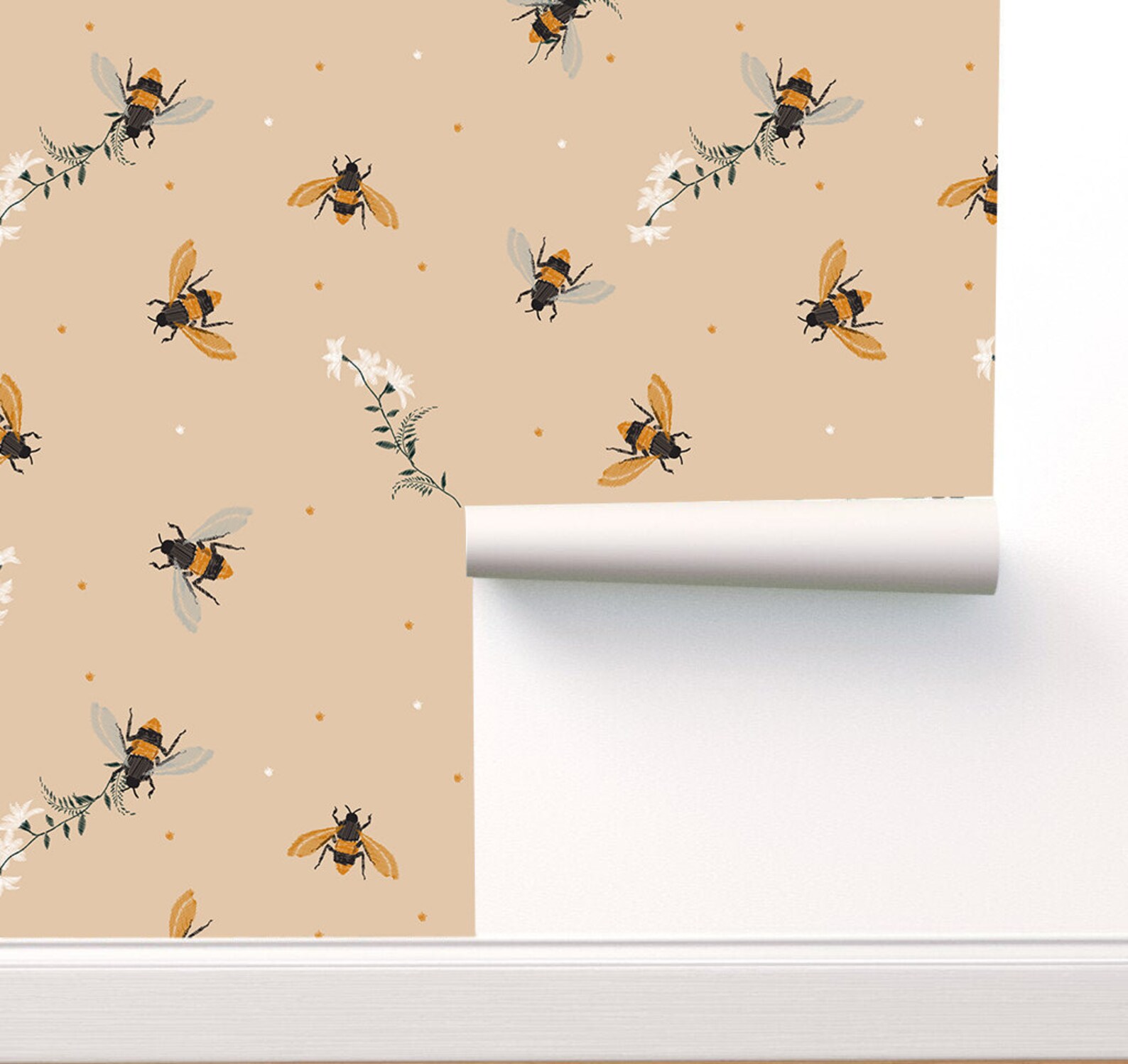 Bee Wallpaper Peel and Stick Wallpaper Self Adhesive Wallpaper - Etsy