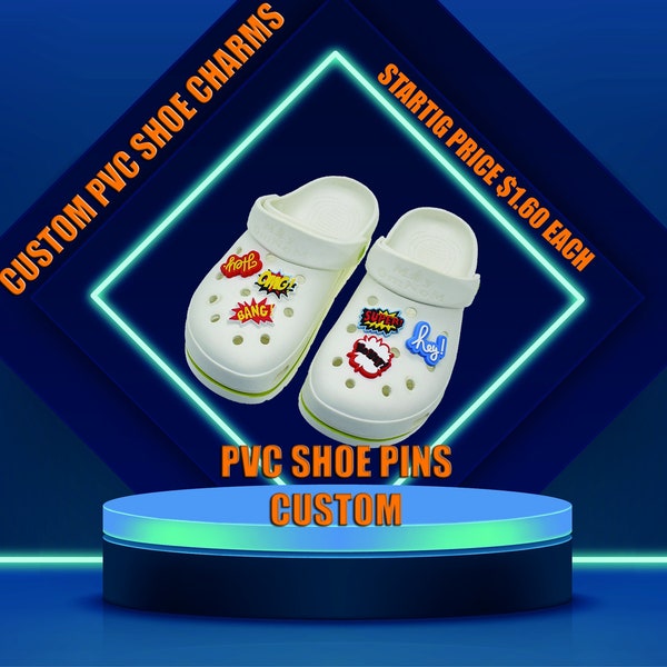 Custom PVC Pins, Rubber Charms, Croc Jibbitz, Custom Jibbitz, Custom Shoe charms, Free Shipping, Made to order.
