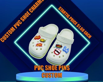 Custom PVC Shoe Charms, Personalized Clog Pins