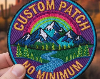 Custom Embroidered Patches, Logo, Iron-On, Sew-On, No Minimum, Jacket back