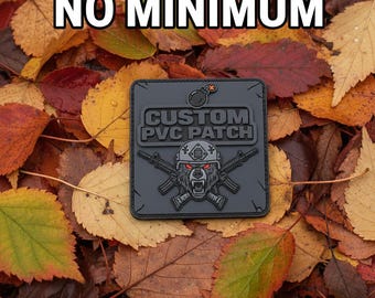 One Custom PVC Patch - No Minimum - Hook Backing - Fast Turnaround