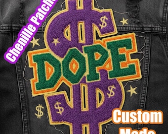Custom Chenille Letter Patches, Varsity Jacket, Iron or Sew