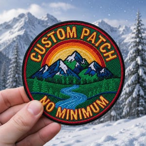 Custom Embroidered Patches, Logo, Iron-On, Sew-On, No Minimum