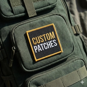 Individuell gestickter Aufnäher zum Aufbügeln oder Aufnähen, kostenloser Versand - Event Patch - Werbeartikel Patch - Party Patch