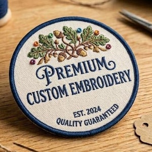 Custom Embroidered Patches, Made to Order, Apparel Patches, Logo Patch, Wholesale
